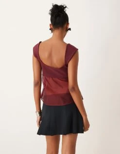 Abercrombie & Fitch Wide Pleated Skort In Black For Women Black Beauty -Abercro Clothing Shop 207345555 4