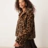 Abercrombie & Fitch Collared Borg Jacket In Leopard Print For Women -Abercro Clothing Shop 207345695 1 leopardprint
