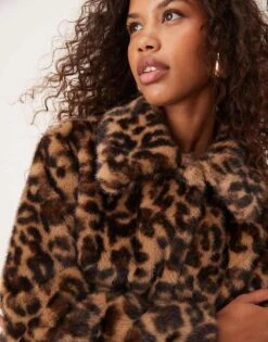 Abercrombie & Fitch Collared Borg Jacket In Leopard Print For Women -Abercro Clothing Shop 207345695 4