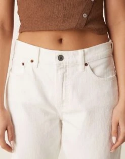 Abercrombie & Fitch Curve Low Rise 90s Relaxed In Clean White For Women -Abercro Clothing Shop 207870985 4