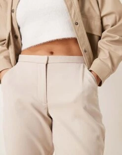 Abercrombie & Fitch Curvy Low Rise Bootcut Trousers In Grey For Women -Abercro Clothing Shop 207871038 3