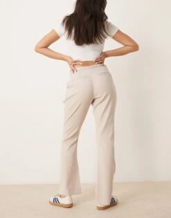 Abercrombie & Fitch Curvy Low Rise Bootcut Trousers In Grey For Women -Abercro Clothing Shop 207871038 4