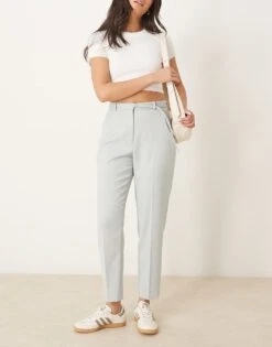 Abercrombie & Fitch Classic High Rise Cigarette Trousers In Grey For Women -Abercro Clothing Shop 207871082 1 grey 1