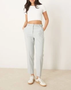 Abercrombie & Fitch Classic High Rise Cigarette Trousers In Grey For Women -Abercro Clothing Shop 207871082 4