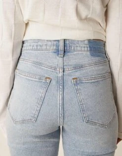 Abercrombie & Fitch Mid Rise Ankle Straight Jeans In Light Blue Wash For Women -Abercro Clothing Shop 207871177 5