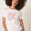 Abercrombie & Fitch Short Sleeve Skimming Graphic T-shirt In White For Women -Abercro Clothing Shop 207871209 1 white