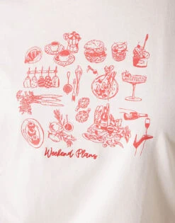 Abercrombie & Fitch Short Sleeve Skimming Graphic T-shirt In White For Women -Abercro Clothing Shop 207871209 3