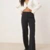 Abercrombie & Fitch High Rise Trousers In Black For Women -Abercro Clothing Shop 207871216 1 black