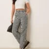 Abercrombie & Fitch Classic High Rise Trousers In Black Gingham For Women -Abercro Clothing Shop 207871353 1 gingham