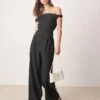 Abercrombie & Fitch Off The Shoulder Draped Jumpsuit In Black For Women -Abercro Clothing Shop 207871510 1 black