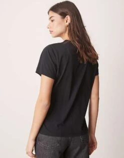 Abercrombie & Fitch Short Sleeve Relaxed T-shirt In Black For Women -Abercro Clothing Shop 207873993 3