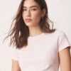 Abercrombie & Fitch Short Sleeve Seamless Tuckable Baby Tee In Pink For Women -Abercro Clothing Shop 207874071 1 pink