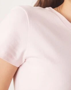 Abercrombie & Fitch Short Sleeve Seamless Tuckable Baby Tee In Pink For Women -Abercro Clothing Shop 207874071 3