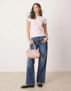 Abercrombie & Fitch Short Sleeve Seamless Tuckable Baby Tee In Pink For Women -Abercro Clothing Shop 207874071 4