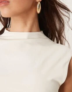 Abercrombie & Fitch High Neck Sleeveless Top In Grey For Women -Abercro Clothing Shop 207874136 3