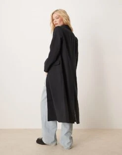 Abercrombie & Fitch Tailored Long Jacket In Black For Women -Abercro Clothing Shop 207874170 4