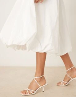 Abercrombie & Fitch High Rise Bubble Maxi Skirt In White For Women -Abercro Clothing Shop 207874171 3