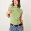 Abercrombie & Fitch Sleeveless Mock Neck Top In Green For Women -Abercro Clothing Shop 207874249 1 green