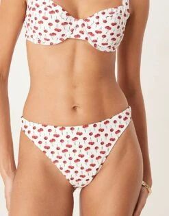 Abercrombie & Fitch Mid Rise Bikini Bottom Co-ord In Cherry Print For Women Multi -Abercro Clothing Shop 207874305 1 multi 1