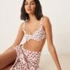 Abercrombie & Fitch Ruched Underwire Bikini Top Co-ord In Cherry Print For Women Multi -Abercro Clothing Shop 207874342 1 multi