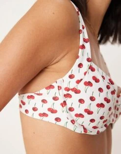 Abercrombie & Fitch Ruched Underwire Bikini Top Co-ord In Cherry Print For Women Multi -Abercro Clothing Shop 207874342 3