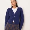 Abercrombie & Fitch Button Through Cardigan In Navy For Women -Abercro Clothing Shop 207884044 1 navy