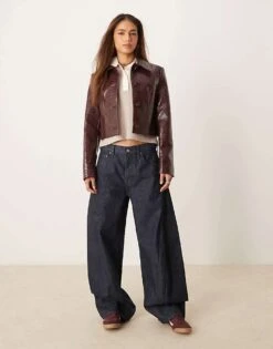 Abercrombie & Fitch Bubble Baggy Jean In Indigo For Women -Abercro Clothing Shop 207884076 1 indigo 1