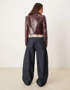 Abercrombie & Fitch Bubble Baggy Jean In Indigo For Women -Abercro Clothing Shop 207884076 3