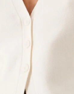 Abercrombie & Fitch Button Through Cardigan In Cream For Women -Abercro Clothing Shop 207884097 3