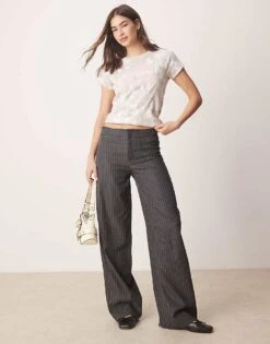 Abercrombie & Fitch Raglan T-shirt With Chest Print In Grey Camo For Women B04b Heather -Abercro Clothing Shop 207905357 3