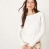 Abercrombie & Fitch Long Sleeve Basic Top In White For Women Off White -Abercro Clothing Shop 207915416 1 offwhite