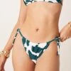 Abercrombie & Fitch Swim Tie Side Bikini Bottom Co-ord In Abstract Blue Print For Women Abstract Print -Abercro Clothing Shop 207915419 1 abstractprint