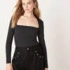 Abercrombie & Fitch Square Neck Body In Black For Women -Abercro Clothing Shop 207915464 1 black