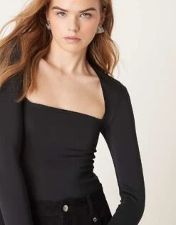 Abercrombie & Fitch Square Neck Body In Black For Women -Abercro Clothing Shop 207915464 4