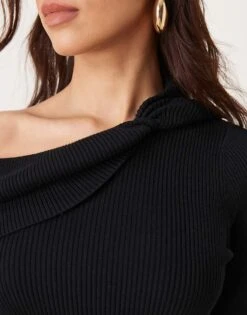 Abercrombie & Fitch Button Through Top With Collar In Black For Women Pink Rose -Abercro Clothing Shop 207915466 3