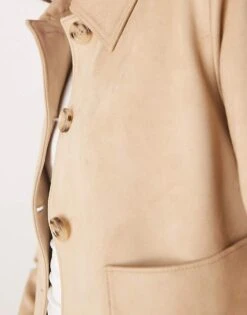 Abercrombie & Fitch Suede Cropped Jacket In Black For Women -Abercro Clothing Shop 207915468 4