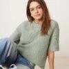 Abercrombie & Fitch V Neck Knitted Top In Grey For Women -Abercro Clothing Shop 207915562 1 grey