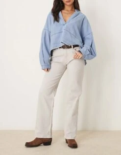 Abercrombie & Fitch Low Rise Baggy Fit Jean In Beige For Women -Abercro Clothing Shop 207915661 1 beige 1