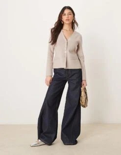 Abercrombie & Fitch Longline Cardi In Grey For Women -Abercro Clothing Shop 207915763 3