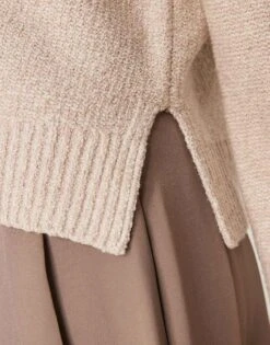 Abercrombie & Fitch Knitted Jumper In Taupe For Women -Abercro Clothing Shop 207915871 3
