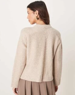 Abercrombie & Fitch Knitted Jumper In Taupe For Women -Abercro Clothing Shop 207915871 4