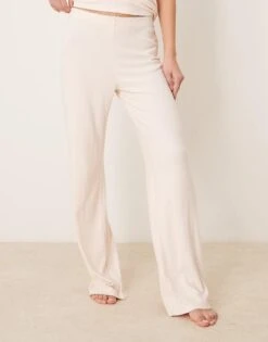 Abercrombie & Fitch Nightwear Pointelle Trouser Co-ord In Light Pink For Women Pink Rose -Abercro Clothing Shop 207915922 3