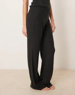 Abercrombie & Fitch Nightwear Pointelle Trouser Co-ord In Black For Women -Abercro Clothing Shop 207915929 3