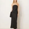 Abercrombie & Fitch Strapless Bow Detail Maxi Dress In Black For Women -Abercro Clothing Shop 207915937 1 black