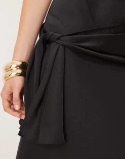Abercrombie & Fitch Strapless Bow Detail Maxi Dress In Black For Women -Abercro Clothing Shop 207915937 3