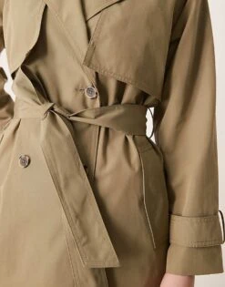Abercrombie & Fitch Longline Trench Coat In Khaki For Women -Abercro Clothing Shop 207916316 4