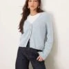 Abercrombie & Fitch Long Sleeve Button Through Cardi In Light Blue For Women -Abercro Clothing Shop 207916440 1 blue