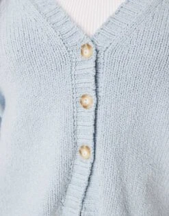 Abercrombie & Fitch Long Sleeve Button Through Cardi In Light Blue For Women -Abercro Clothing Shop 207916440 3
