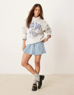 Abercrombie & Fitch Badge Detail Sweat Top In Grey For Women -Abercro Clothing Shop 207916473 3