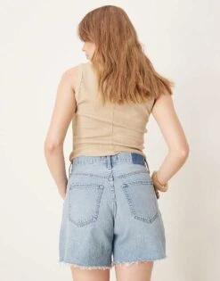 Abercrombie & Fitch 90's Cut-off Short In Medium Blue Wash For Women Medium Wash -Abercro Clothing Shop 207916505 4